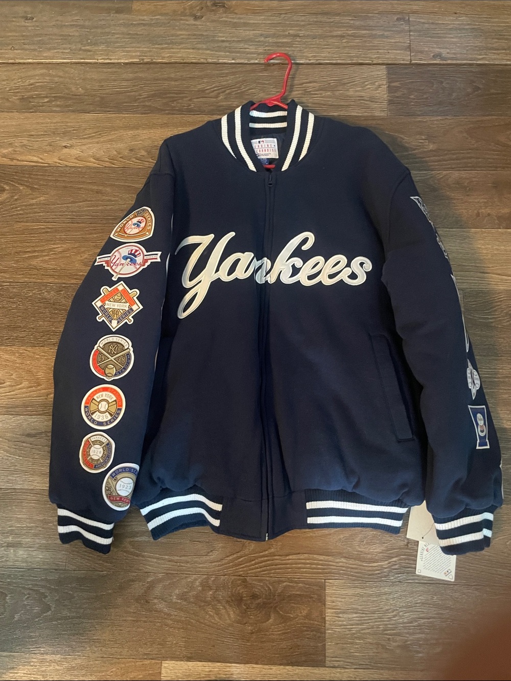 Mitchell & Ness Navy Yankees Patchwork Varsity Jacket